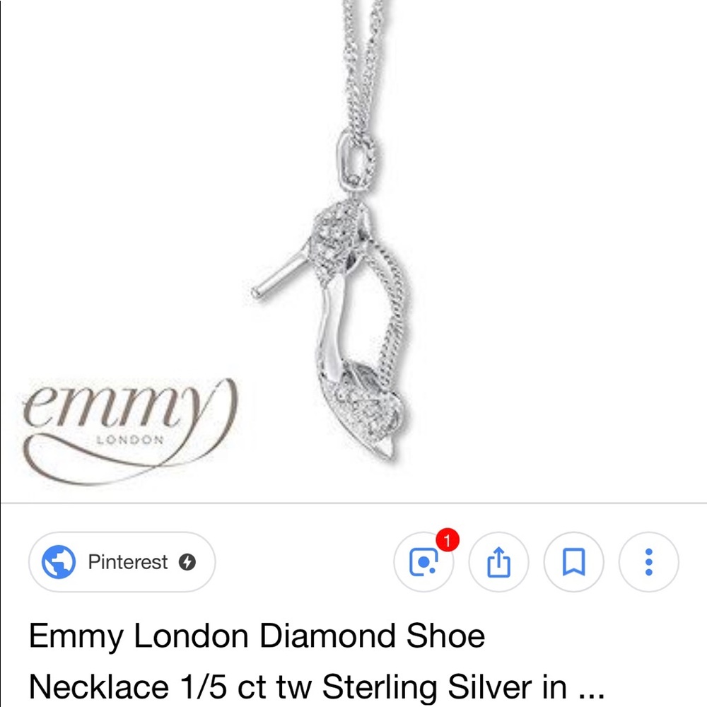 High heel diamond necklace